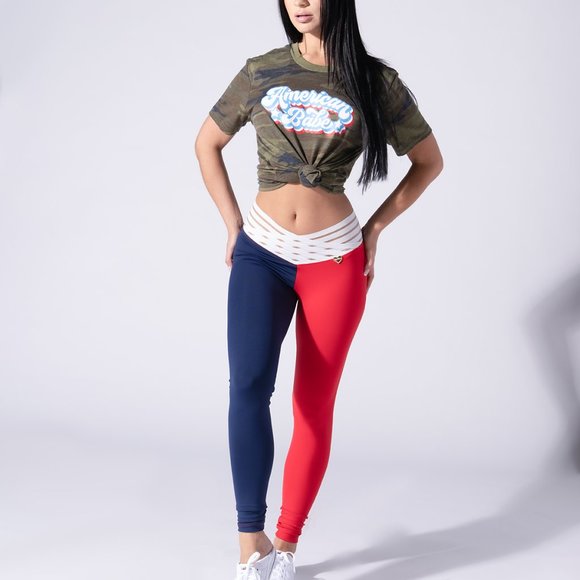 Red, White & Booty (Basic Booty Leggings) - Picture 2 of 7